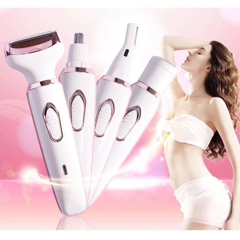 Depilador Feminino Elétrico 4 em 1 – Pele lisa, macia e livre de irritações todos os dias